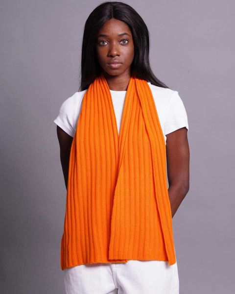 Universal Rib Scarf-Orange